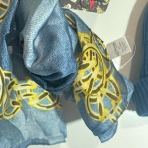 Ed Hardy Blue and Yellow Scarf